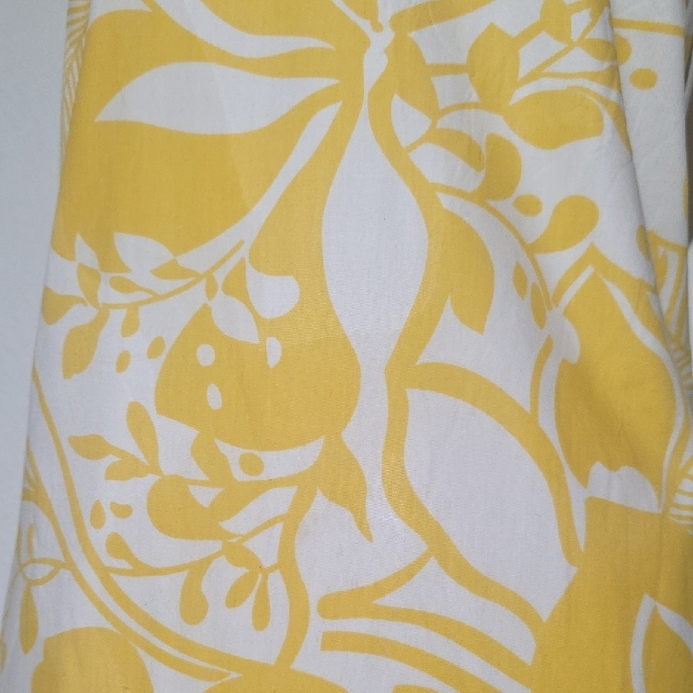 Talbots Yellow White Floral Dress Tropical Vacation Cruise Resortwear Size 8 - Picture 3 of 15
